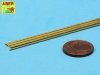 Aber BR08 Pręty mosiężne Ø 0,8mm długość 245mm x 6 szt. / Brass round rods Ø 0,8mm length 245mm x 6 pcs.